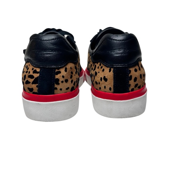 Rag & Bone Army Cheetah Leather Sneakers SZ 37 Shoes Brown Black Red - Picture 6 of 14